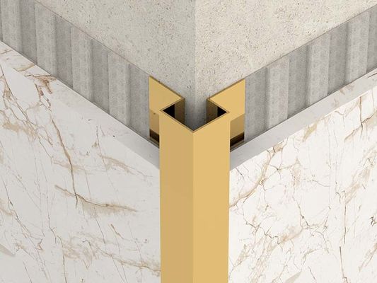 Ajuste de acero inoxidable brillante de la teja del cuadrante del oro los 2.5m fuera del ángulo