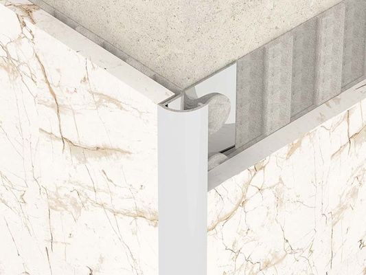 Cuarto de acero inoxidable brillante del metal 0.6m m alrededor del ajuste para el ángulo redondo