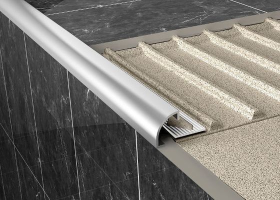 Tiras de metal interiores alrededor del ajuste de aluminio de la esquina del borde del espejo de la baldosa de cerámica