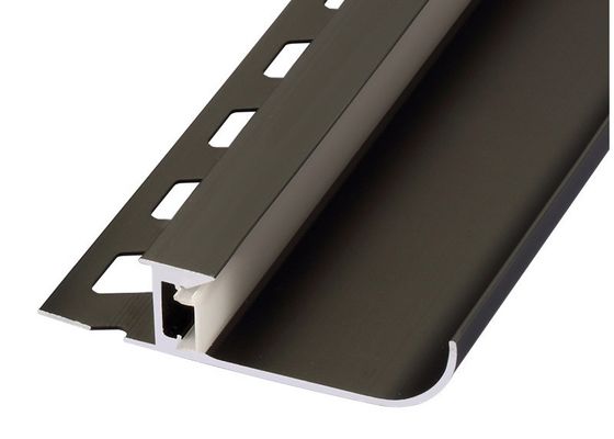 El aluminio de la electroforesis llevó la tira llevada del tablero que bordeaba de los perfiles llevó el rodapié