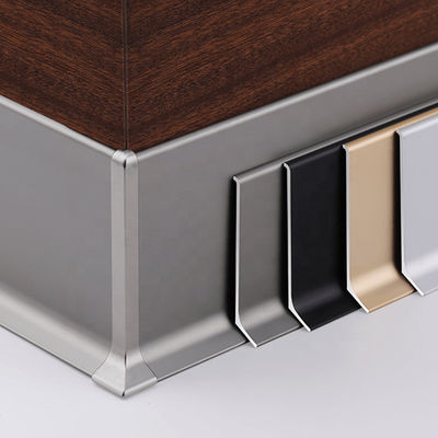 Accesorios comunes de los rodapiés del finger de aluminio decorativo del tablero que bordea del piso