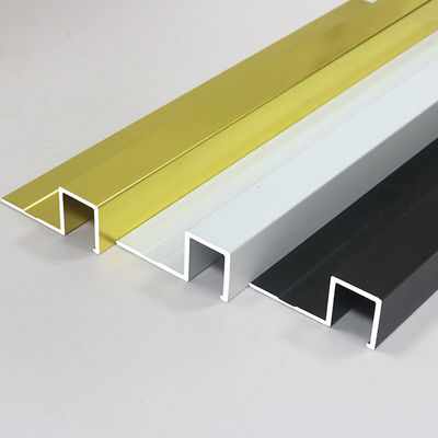 baldosa cerámica del metal de 12m m de la pared decorativa del perfil fuera del ajuste de aluminio de la teja del borde de la esquina