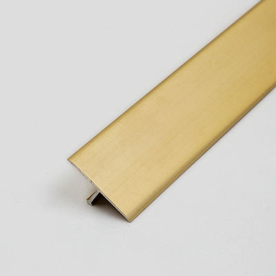 La teja de aluminio de anodización de aluminio del borde del cuadrado del oro arregla forma de T