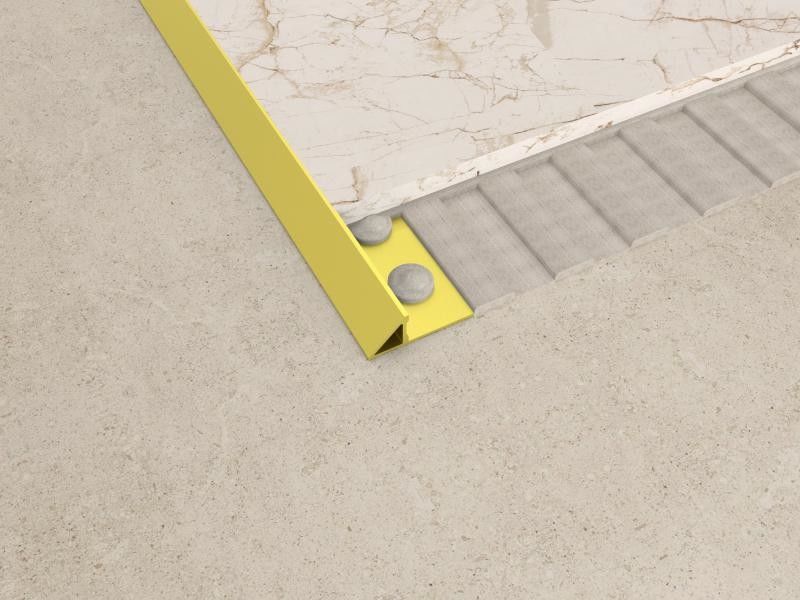 El oro decorativo cepilló el ajuste de acero inoxidable del perfil de la teja de la pared de la tira de transición 304