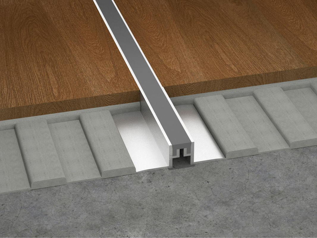 perfil decorativo casero del suelo del borde del metal de la junta de aluminio del movimiento de los 2.5cm