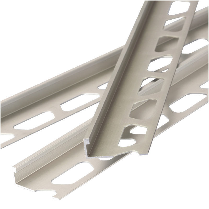 Ajuste blanco de la esquina de metal de la teja del cuarto de baño del borde del ajuste de aluminio cuadrado de la teja