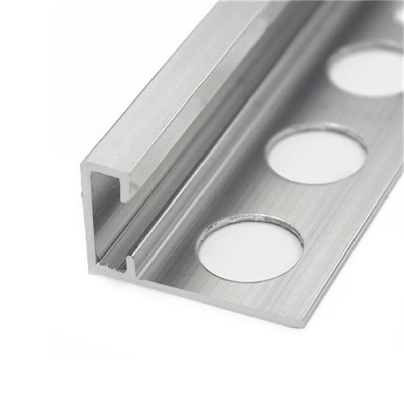 Ajuste de aluminio anodizado del borde de transición de la tira del cuadrado del borde de la teja del ajuste de la hoja fina de aluminio de aluminio de las baldosas