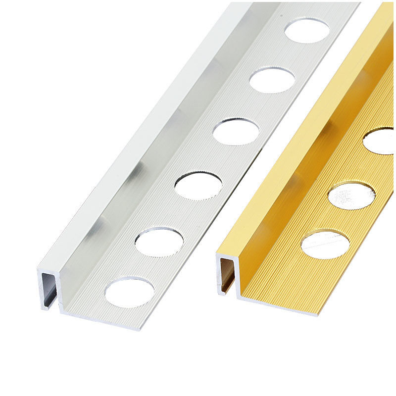 Ajuste de aluminio anodizado del borde de transición de la tira del cuadrado del borde de la teja del ajuste de la hoja fina de aluminio de aluminio de las baldosas