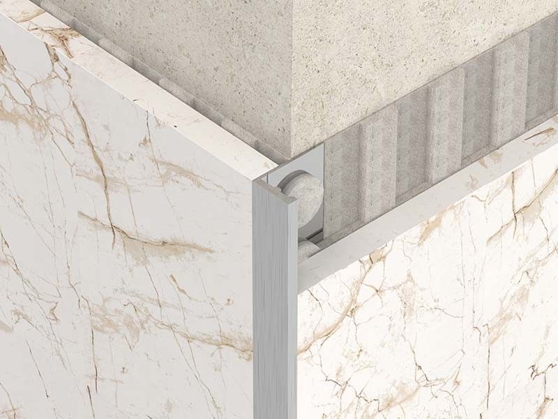 ajuste Bullnose de acero inoxidable cepillado el 1.8m del borde de la frontera del metal del ajuste del ángulo