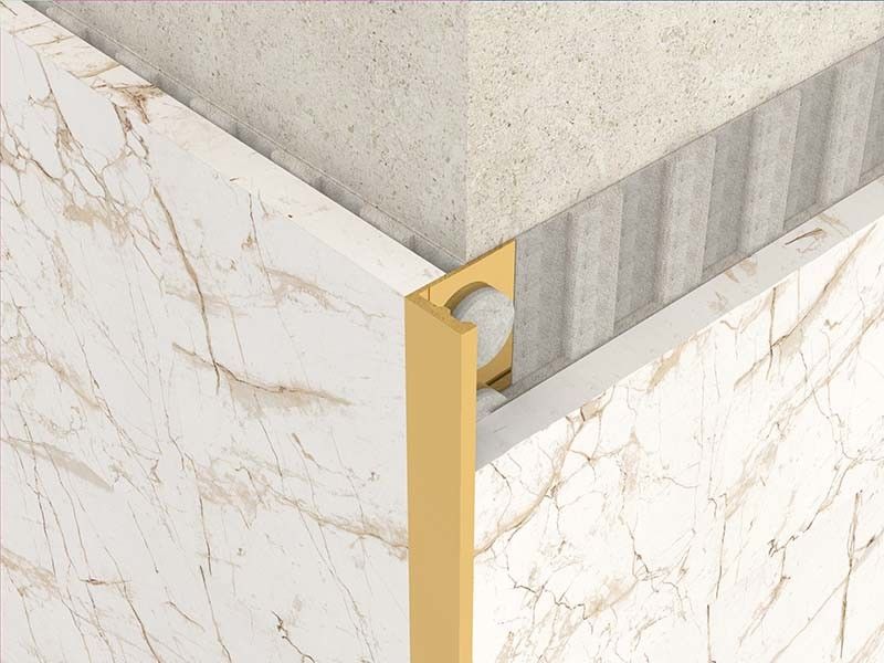 Frontera Bullnose decorativa de acero inoxidable brillante del metal plateado del ajuste de la teja de los 2.5m