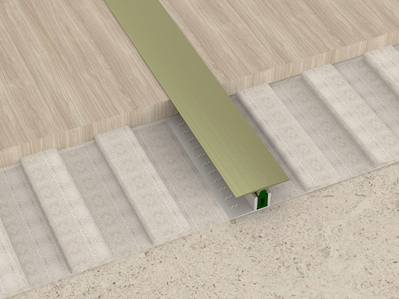 La tira de transición de aluminio de la decoración de madera del piso T formó el metal