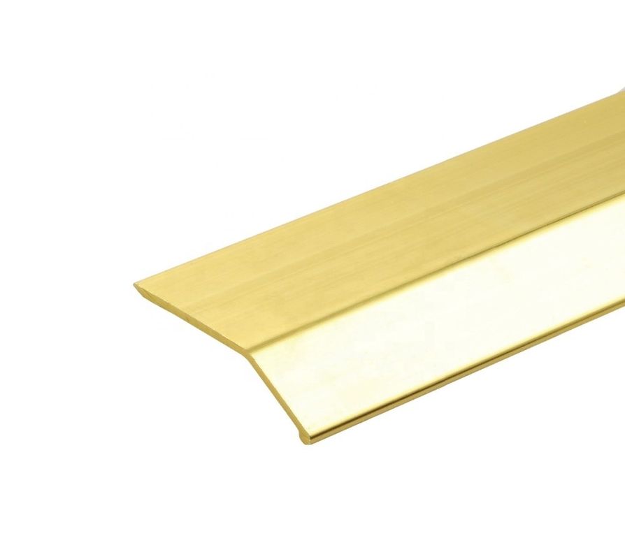 La tira de ribete plana de aluminio del piso de la lamina de la tira de la hebilla alta-baja anodizó