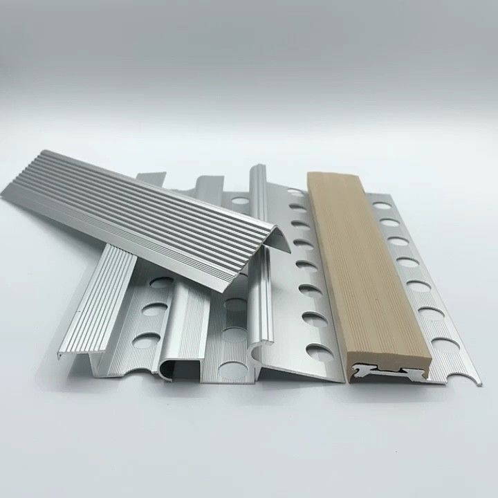 La tira de ribete plana de aluminio del piso de la lamina de la tira de la hebilla alta-baja anodizó