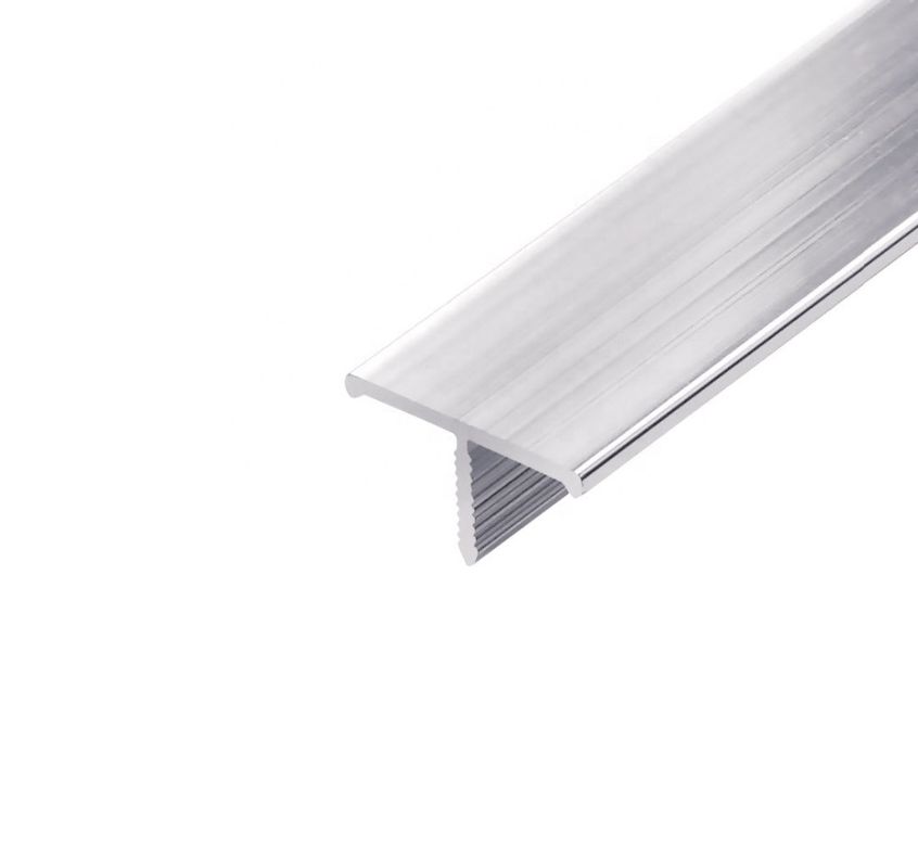 La tira de ribete plana de aluminio del piso de la lamina de la tira de la hebilla alta-baja anodizó