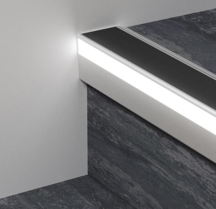 Perfiles de aluminio del resbalón anti LED de la escalera