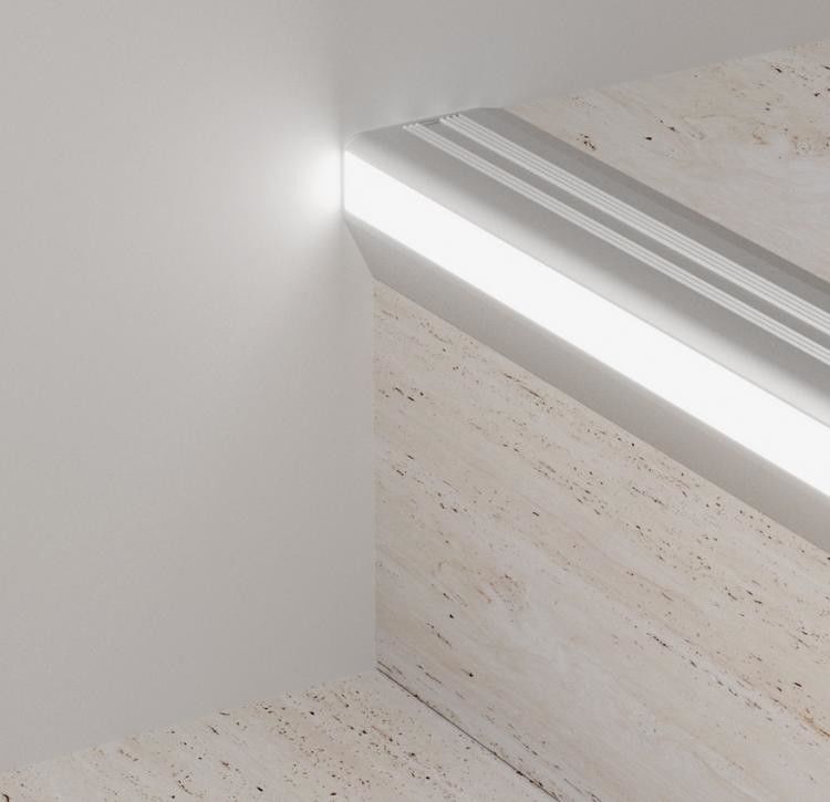 Perfiles de aluminio del resbalón anti LED de la escalera