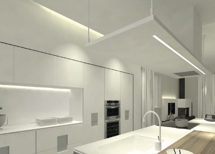 Perfil de aluminio ahuecado del LED para la iluminación de tiras llevada con el resorte
