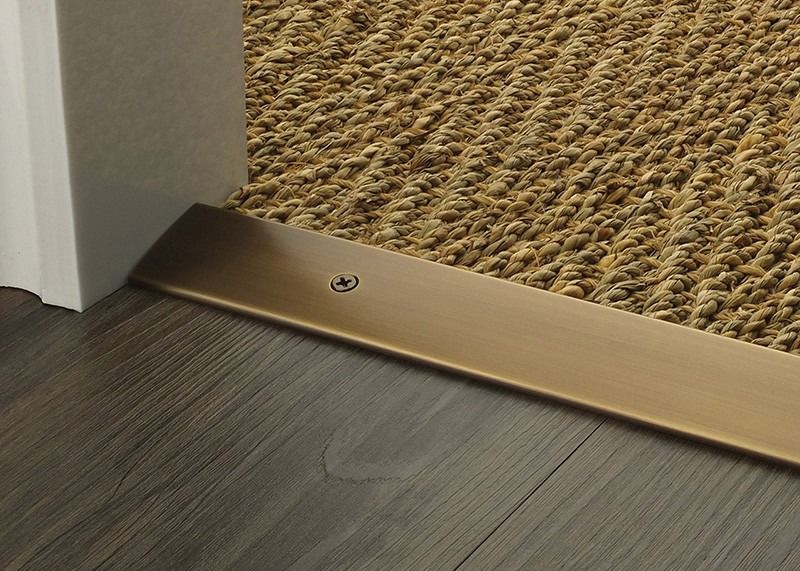 Tiras de transición de la alfombra del piso del ajuste de la alfombra del aluminio de la decoración de la alfombra del hotel