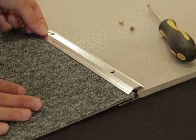 Tiras de transición de la alfombra del piso del ajuste de la alfombra del aluminio de la decoración de la alfombra del hotel