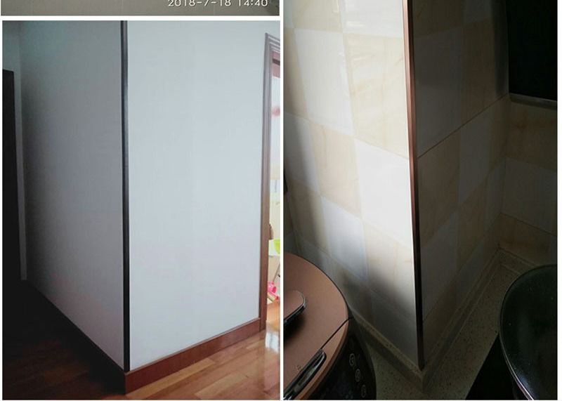 Línea de aluminio tiras del ajuste de la teja de ajuste de aluminio del borde de la baldosa cerámica