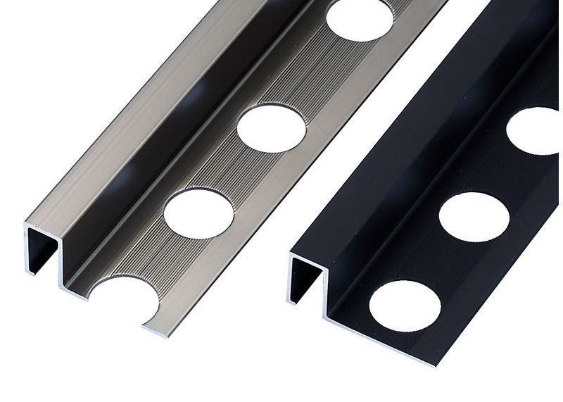 Ajuste decorativo de cerámica de aluminio de la esquina del borde de la teja de las tiras de ajuste de la teja del perfil de la protuberancia