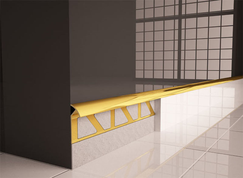Tira de ajuste de aluminio del metal de la tira de transición de la baldosa cerámica los 2.5m
