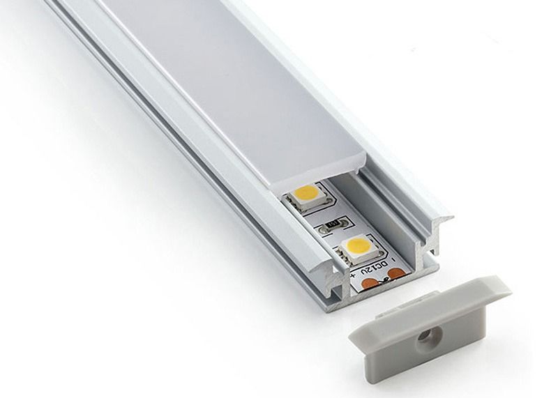 perfiles de aluminio de 10m m LED para la iluminación interior de las luces de tira con la cubierta helada