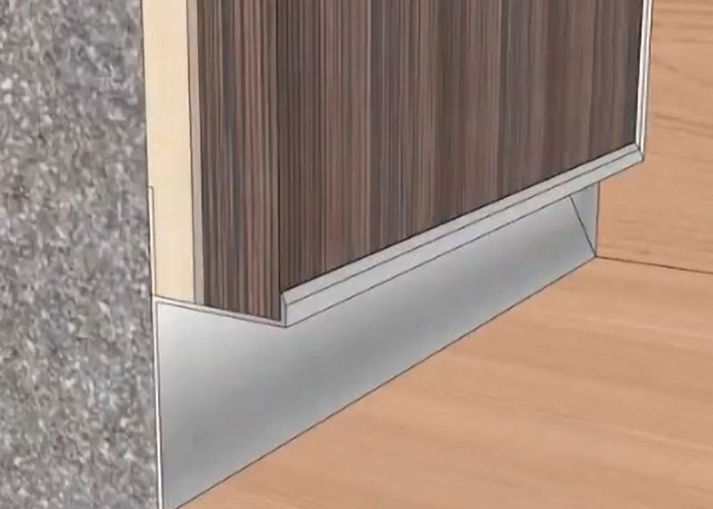 línea de acero inoxidable tablero bajo de acero inoxidable del tablero que bordea de 2.0m m de la decoración interior