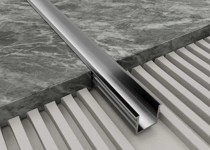 Tiras de ajuste del borde de las características dominantes del perfil de aluminio de la protuberancia y de la baldosa cerámica del tratamiento superficial