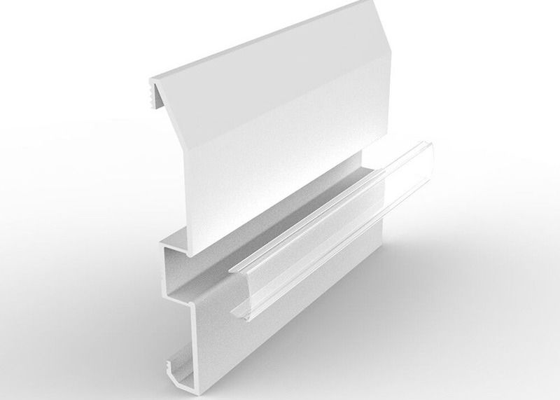 El aluminio de la electroforesis llevó la tira llevada del tablero que bordeaba de los perfiles llevó el rodapié