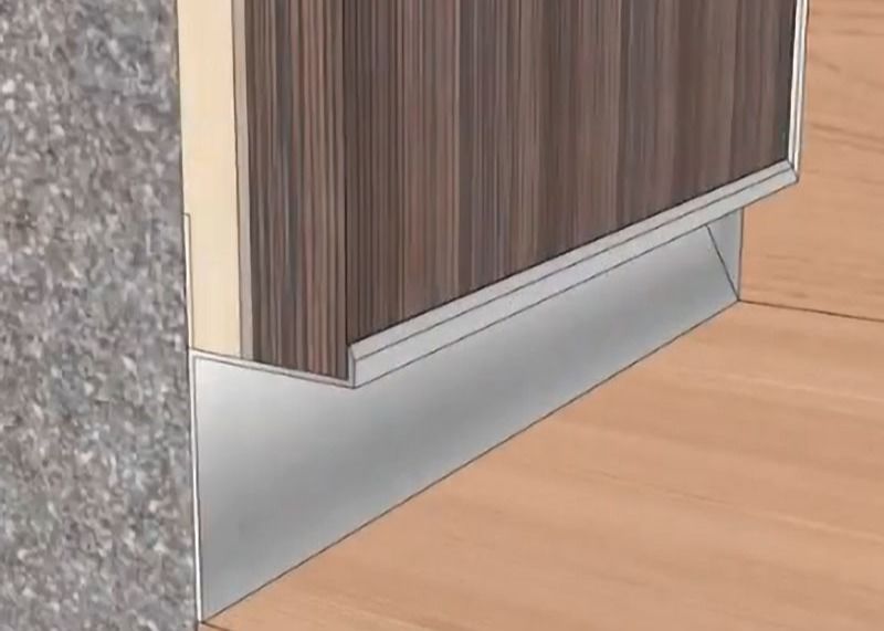 La cocina cepilló el tablero que bordeaba de aluminio del pedestal de aluminio que bordeaba