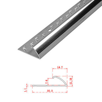 Umbral de aluminio de la puerta de tira de transición del ajuste 10m m del borde de la alfombra del metal