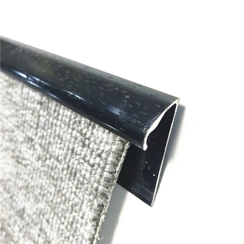 Ajuste de aluminio de plata los 2.5cm de la alfombra de la tira de transición de la teja de Chrome de los accesorios de la alfombra