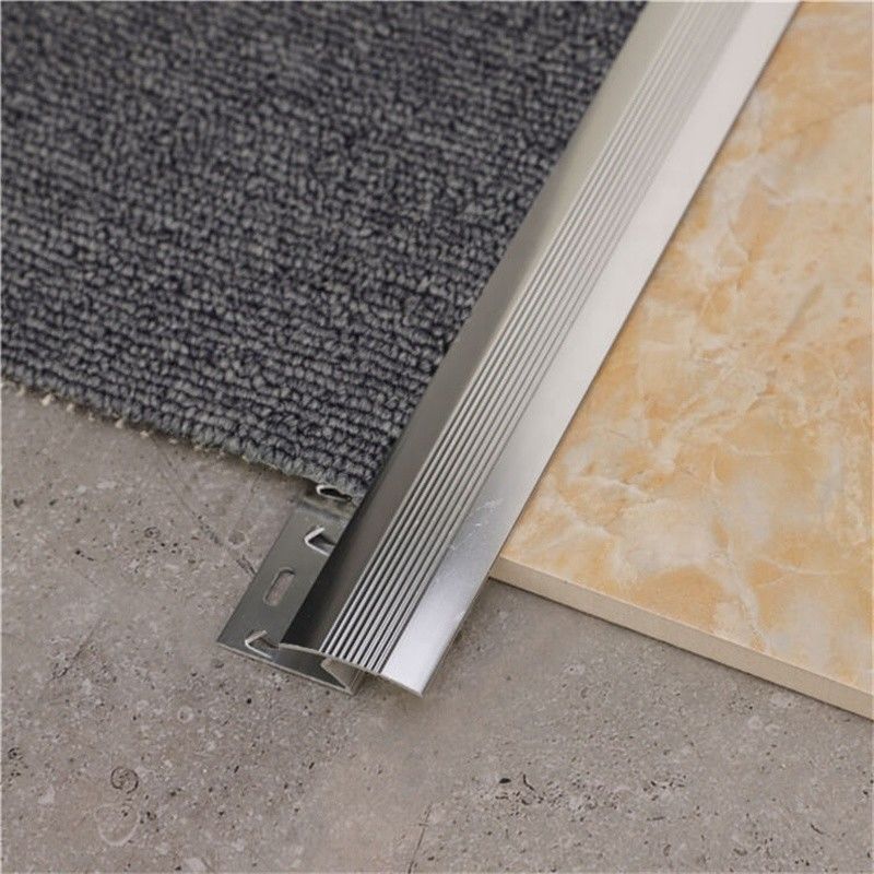 Borde de aluminio del ajuste de la alfombra del ajuste 15m m de la alfombra de la sección de aluminio de plata de Z