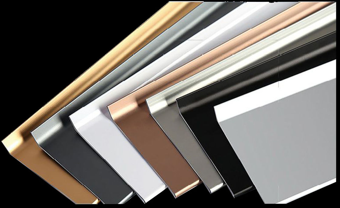 rodapié de aluminio del perfil del borde del tablero que bordea de los 2.7m