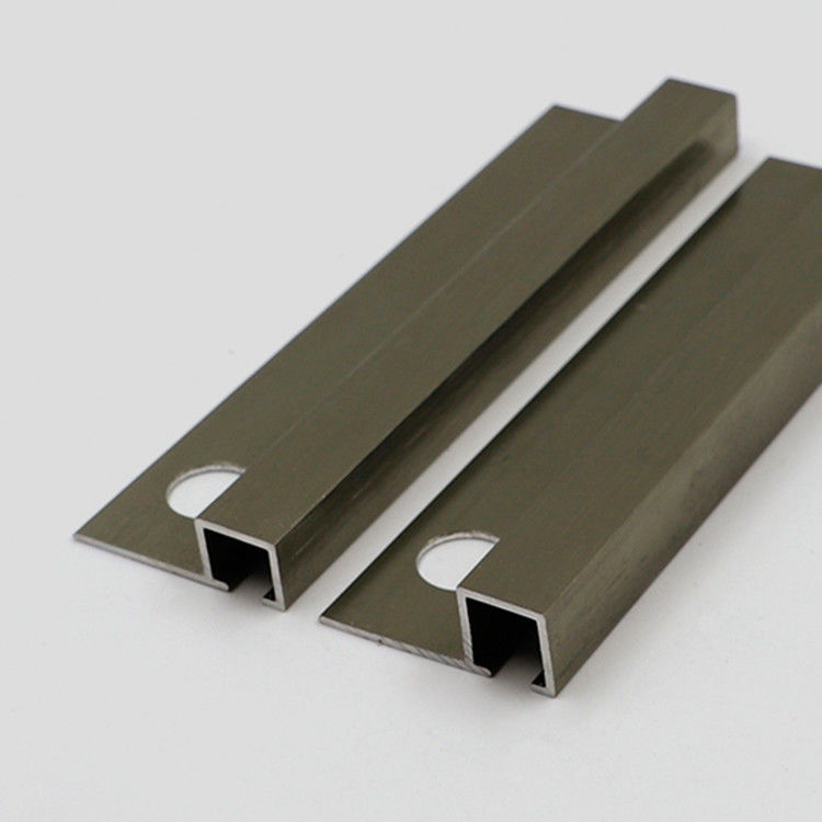 Perfil de aluminio 6063 de la teja del SGS 6m m de la electroforesis de aluminio del ajuste