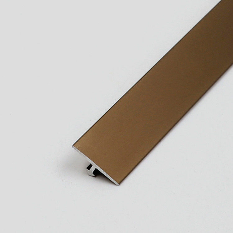 La teja de aluminio de anodización de aluminio del borde del cuadrado del oro arregla forma de T