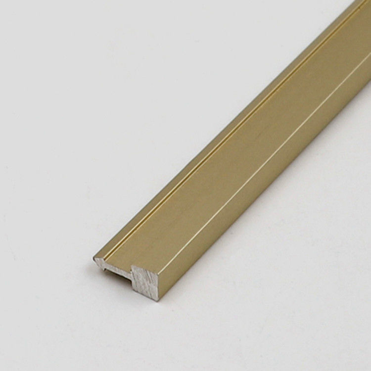 La teja de aluminio de anodización de aluminio del borde del cuadrado del oro arregla forma de T
