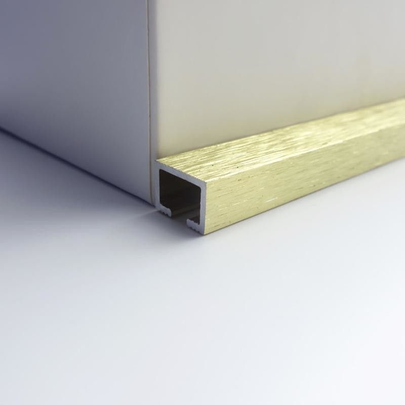 Oro en forma de L de aluminio ISO9001 del cepillo del ajuste de 10M M