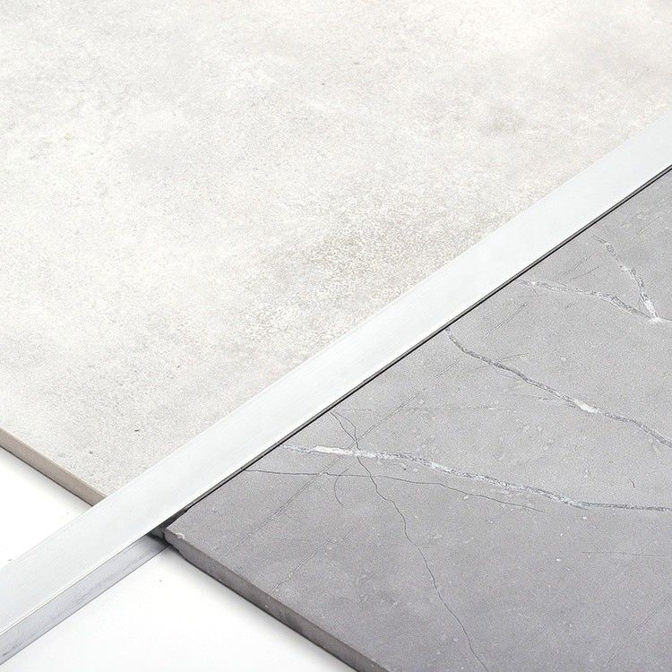 tira de transición de acero inoxidable de aluminio de la pared de 6m m de la madera contrachapada de plata del piso en forma de &quot;U&quot;