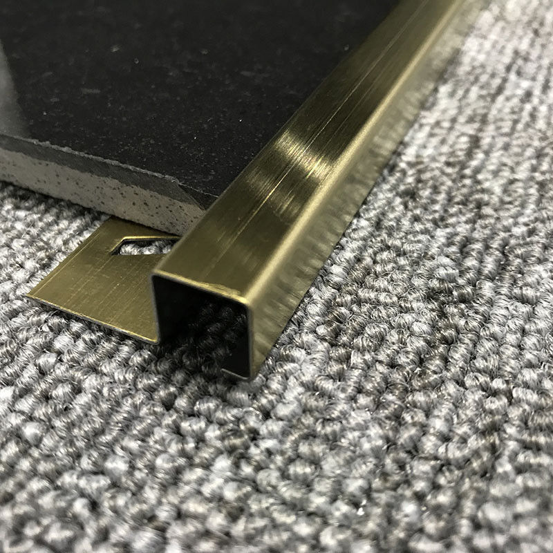 Ajuste cuadrado decorativo de acero del borde de la teja de las tiras 2.0m m de Sqstainless del espejo